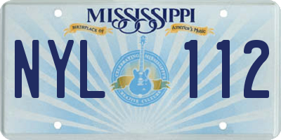 MS license plate NYL112