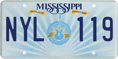 MS license plate NYL119