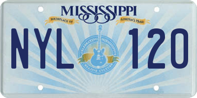 MS license plate NYL120