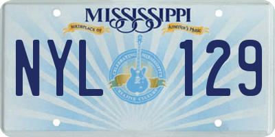 MS license plate NYL129