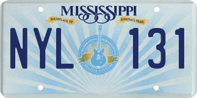 MS license plate NYL131