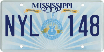 MS license plate NYL148