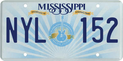 MS license plate NYL152