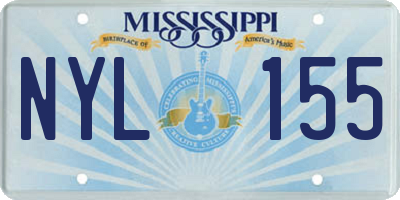MS license plate NYL155