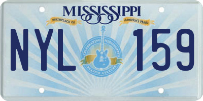 MS license plate NYL159