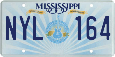 MS license plate NYL164