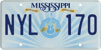 MS license plate NYL170