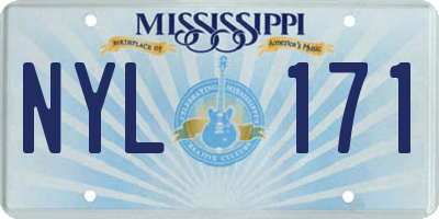 MS license plate NYL171
