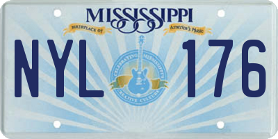 MS license plate NYL176