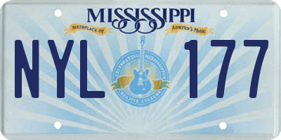 MS license plate NYL177