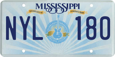 MS license plate NYL180