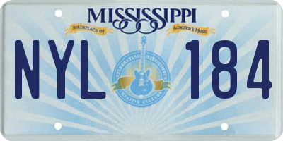 MS license plate NYL184