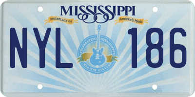 MS license plate NYL186