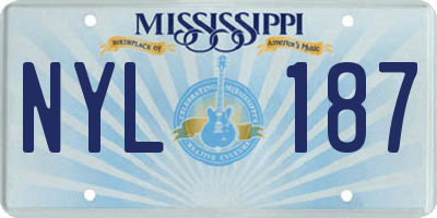 MS license plate NYL187