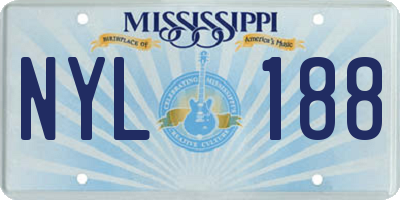 MS license plate NYL188