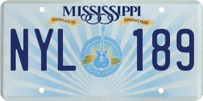 MS license plate NYL189