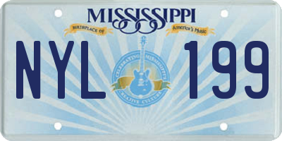 MS license plate NYL199