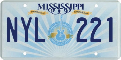 MS license plate NYL221