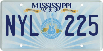 MS license plate NYL225