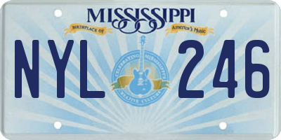 MS license plate NYL246