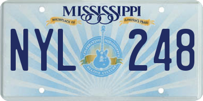 MS license plate NYL248