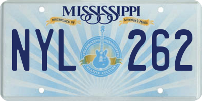 MS license plate NYL262