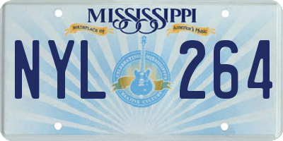 MS license plate NYL264