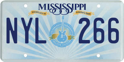 MS license plate NYL266