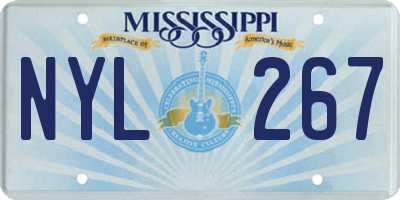 MS license plate NYL267