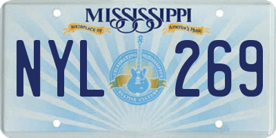 MS license plate NYL269