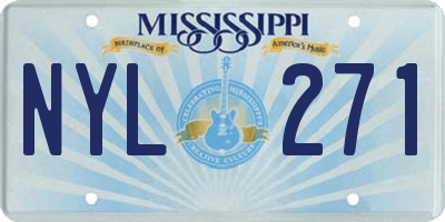 MS license plate NYL271