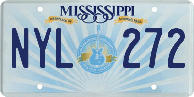 MS license plate NYL272