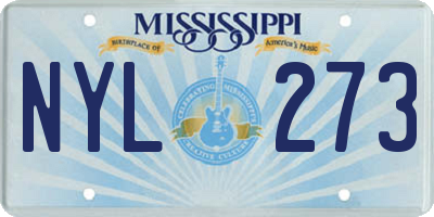 MS license plate NYL273