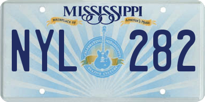 MS license plate NYL282