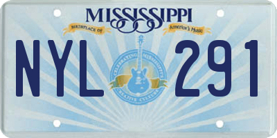 MS license plate NYL291