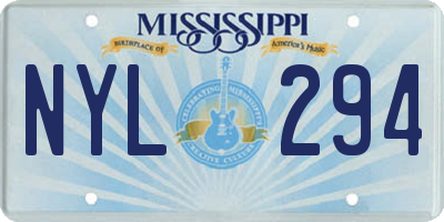 MS license plate NYL294