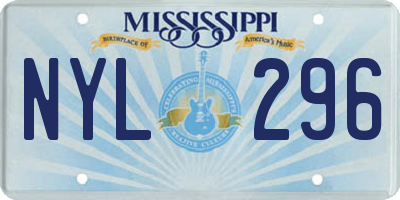 MS license plate NYL296