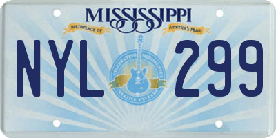 MS license plate NYL299