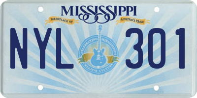 MS license plate NYL301