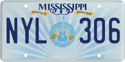 MS license plate NYL306