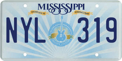MS license plate NYL319