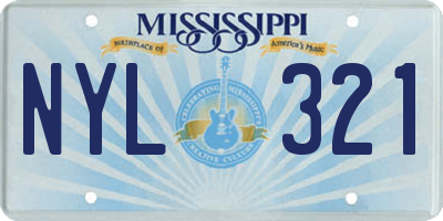 MS license plate NYL321