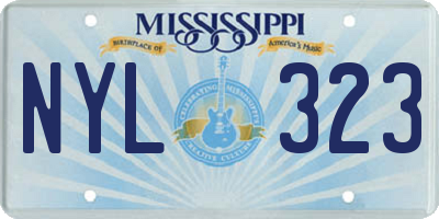 MS license plate NYL323