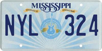 MS license plate NYL324