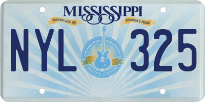 MS license plate NYL325