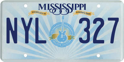 MS license plate NYL327