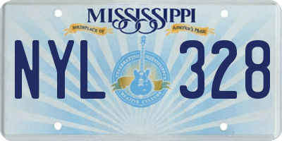 MS license plate NYL328