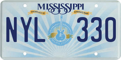 MS license plate NYL330