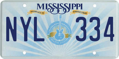 MS license plate NYL334