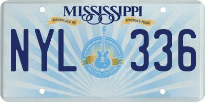 MS license plate NYL336